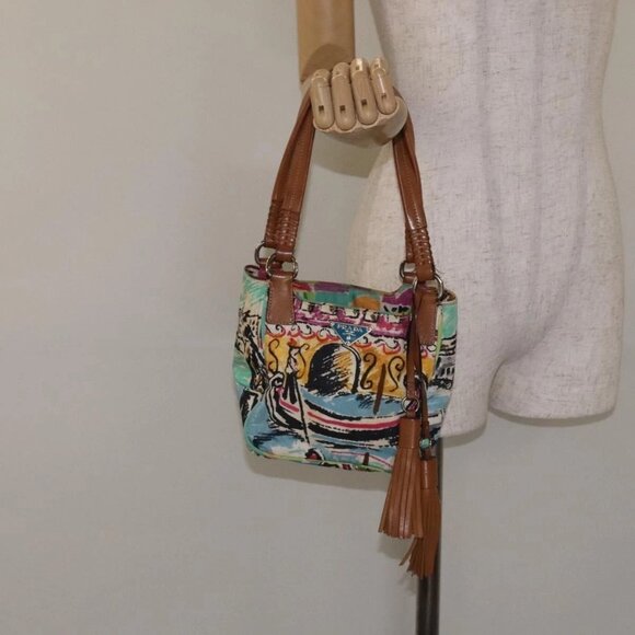 PRADA Hand Bag Nylon Blue Silver Auth 130935 - Picture 14 of 16